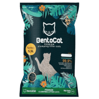 Produsen Pasir Kucing gumpal Wangi Premium BentoCat 5,5 Liter